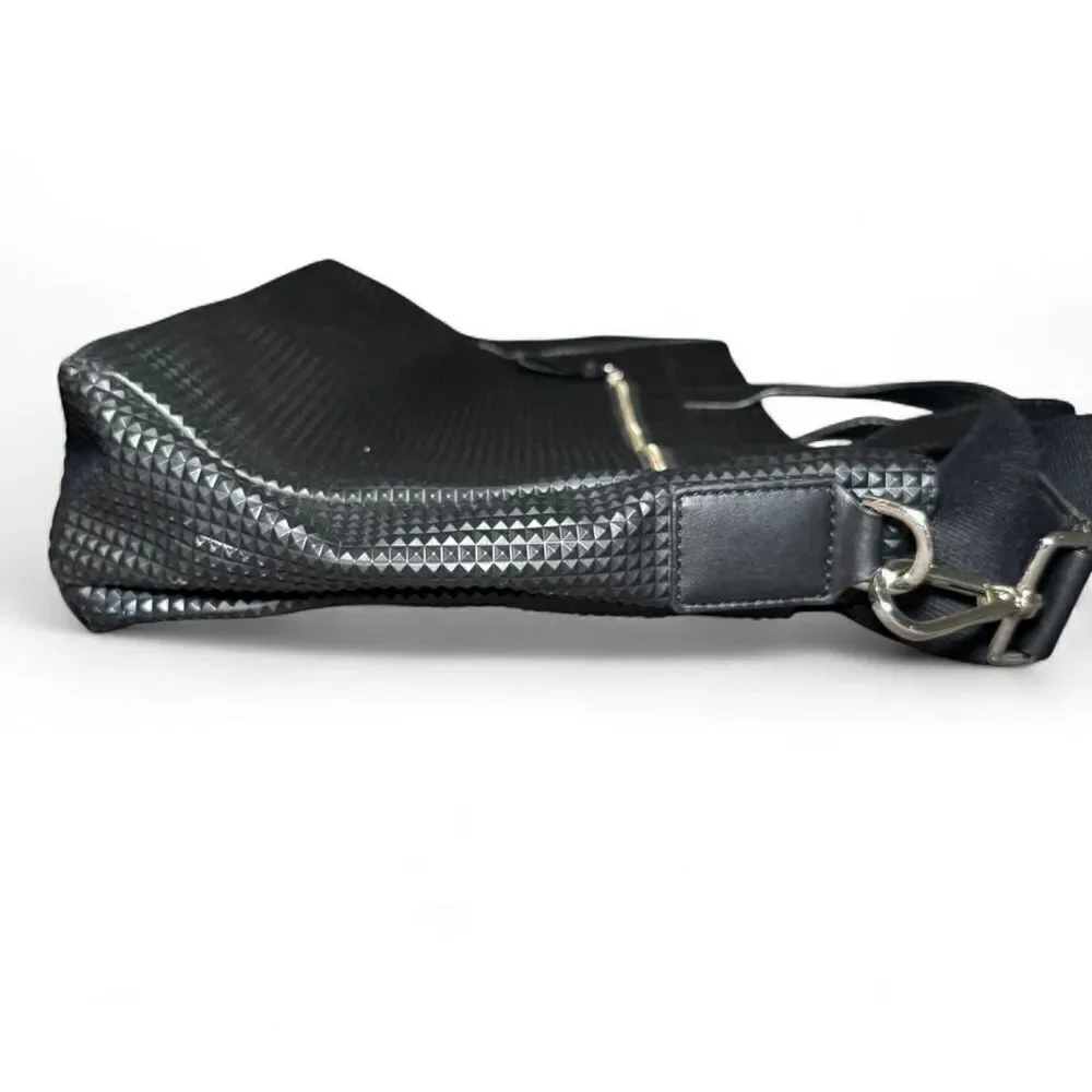 Police Brand Black Brief Case Laptop Bag with Crossbody Strap and Top Handles